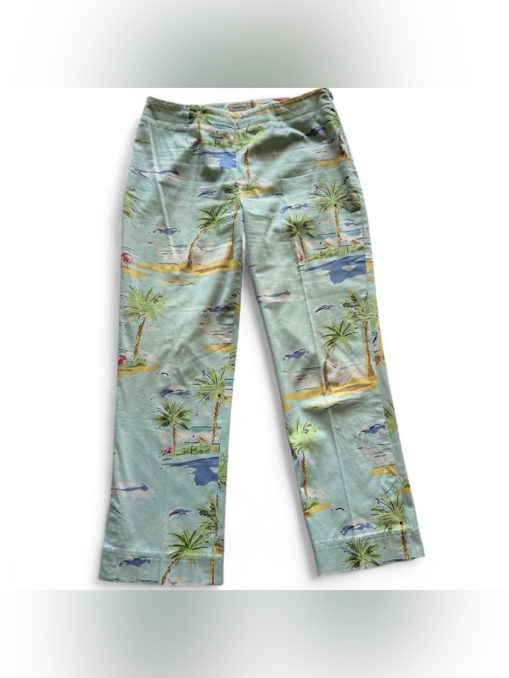 Vintage 90s Harold’s Tropical Palm Tree Crop Pants Size 4